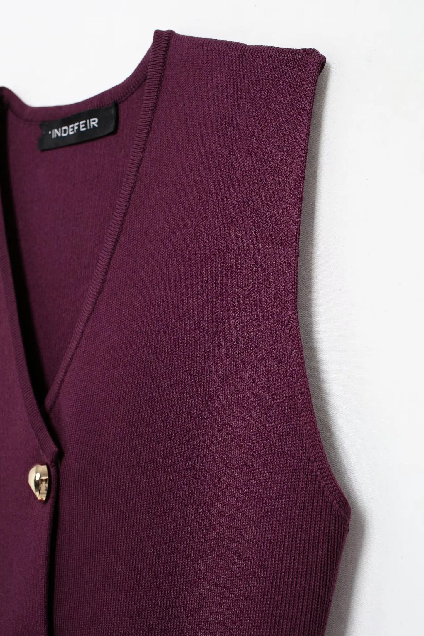 HH 2025 Women Skirt Set Wine Red Knitted V-Neck Sleeveless Slim Vest +Solid High Waist Zipper Patchwork Long Skirt Street