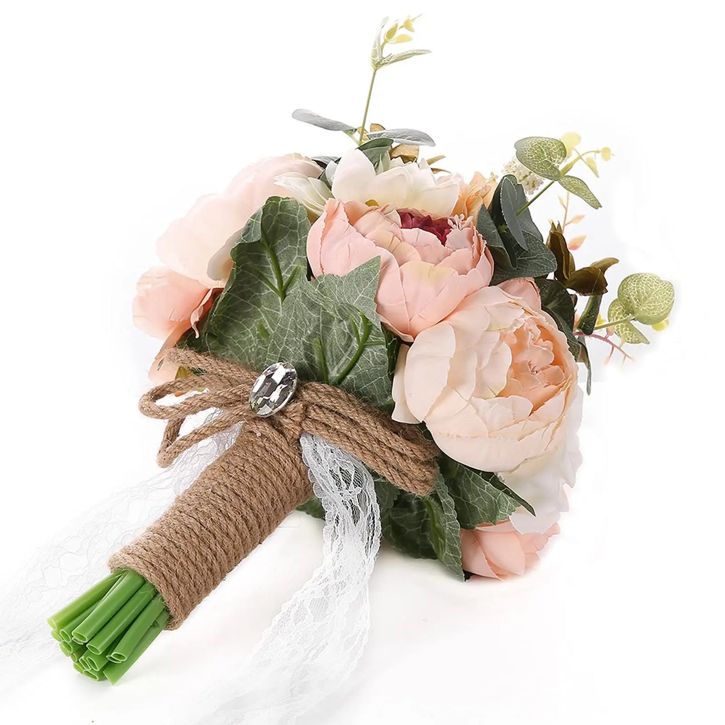 30CM Wedding Decoration Bridal Holding Flowers Artificial Roses Bundle Home Decoration Photography Props Silk Flowers