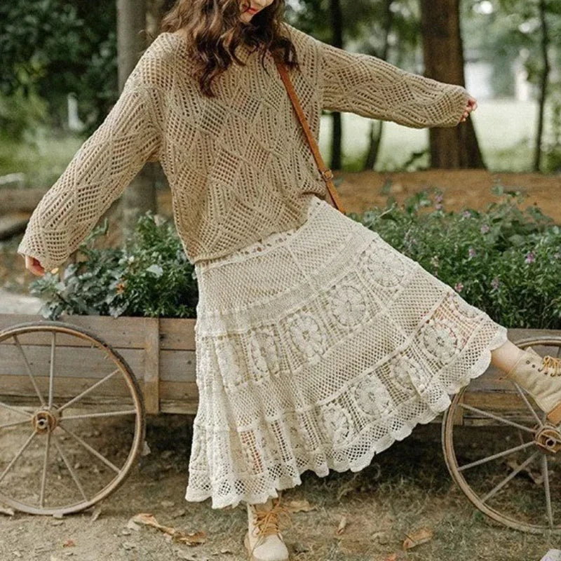 Half Skirt Women's Summer New Design Sense Niche Temperament Casual Long Skirt