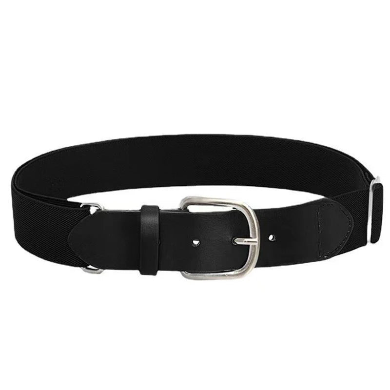 Baseball Belt Men's Belt Club Leisure Elastic Belt Sports Girl Softball Metal Buckle Elastic Belt