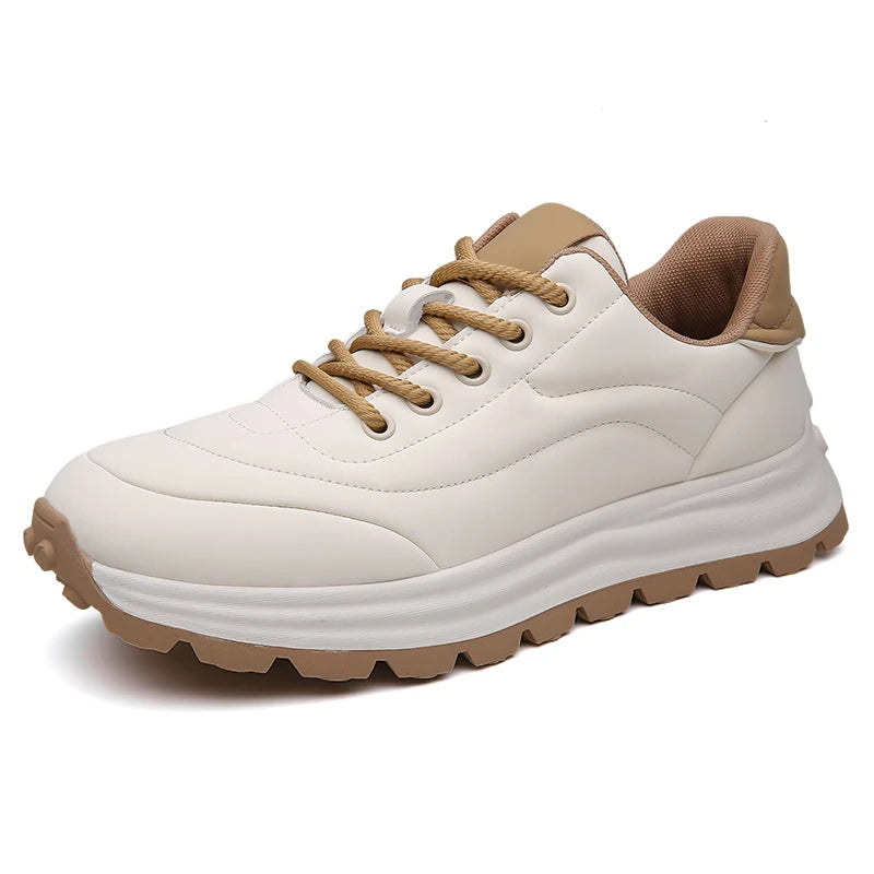 2025 New High-Quality Casual Sports Shoes With Breathable Leather Surface Anti Slip Soft Sole Round Toe Sports Shoes 38-44