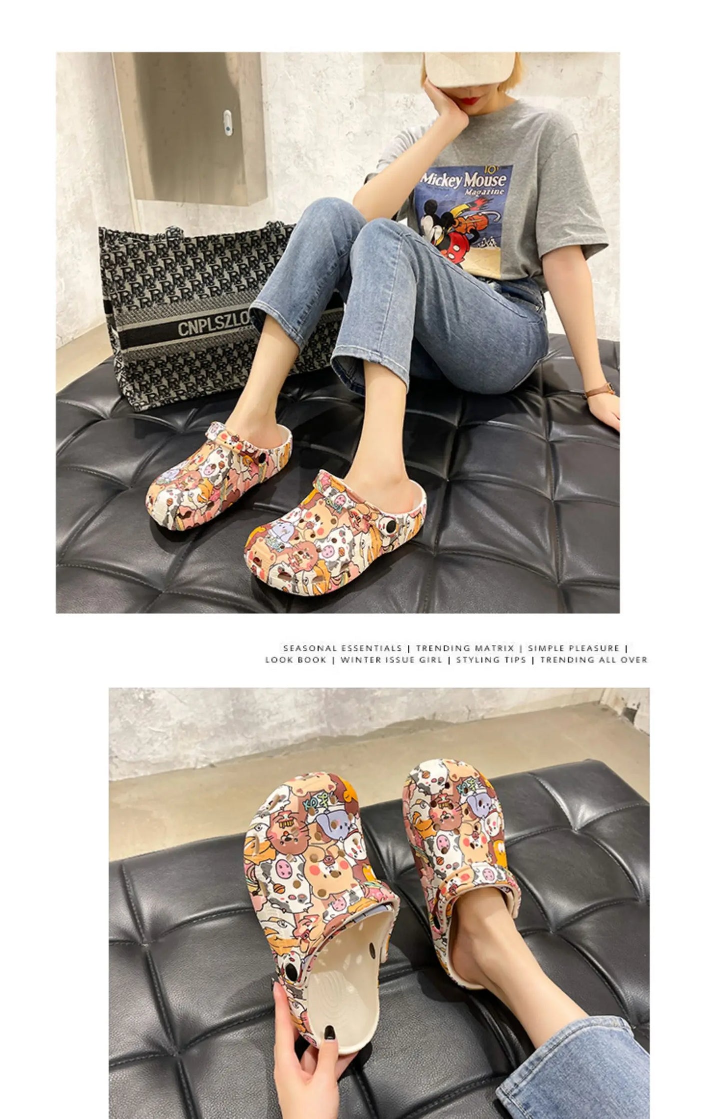 Slippers Casual Summer Women's Shoes Cover Toe Platform Shale Female Beach Slides Luxury Flat Sabot Fashion House Slippers Platf