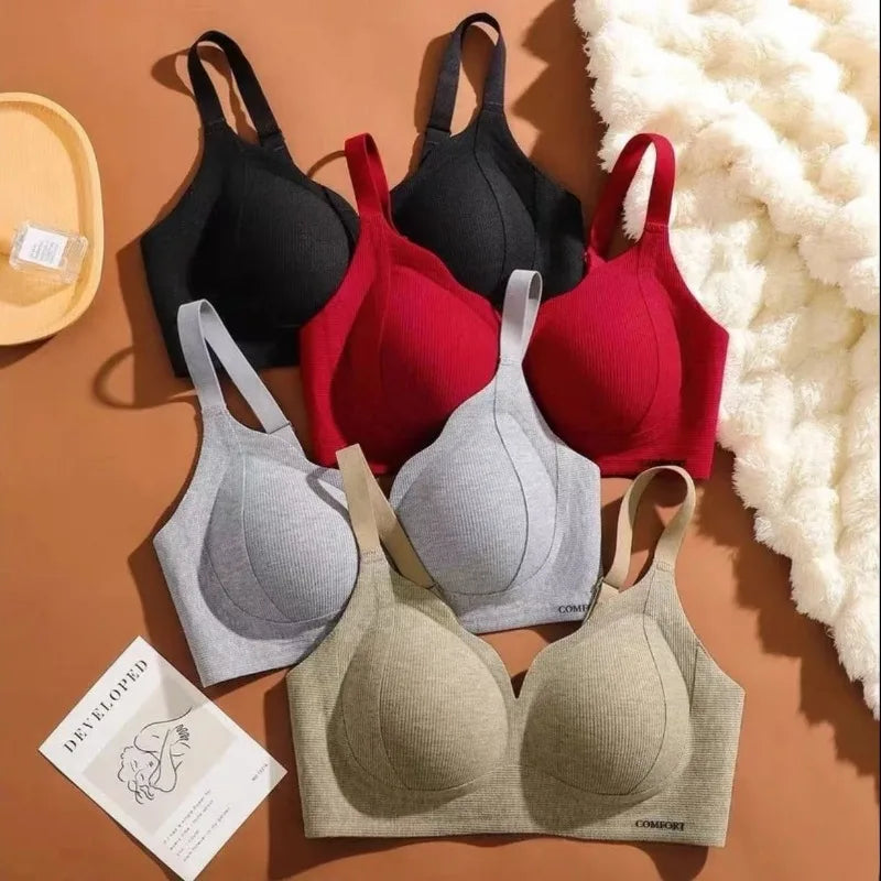 Wireless Lightly Lined Bra for Women Small Bust Support Anti Sagging Flexible Comfort Everyday Wear Enhancement S-XL BANERDANNI