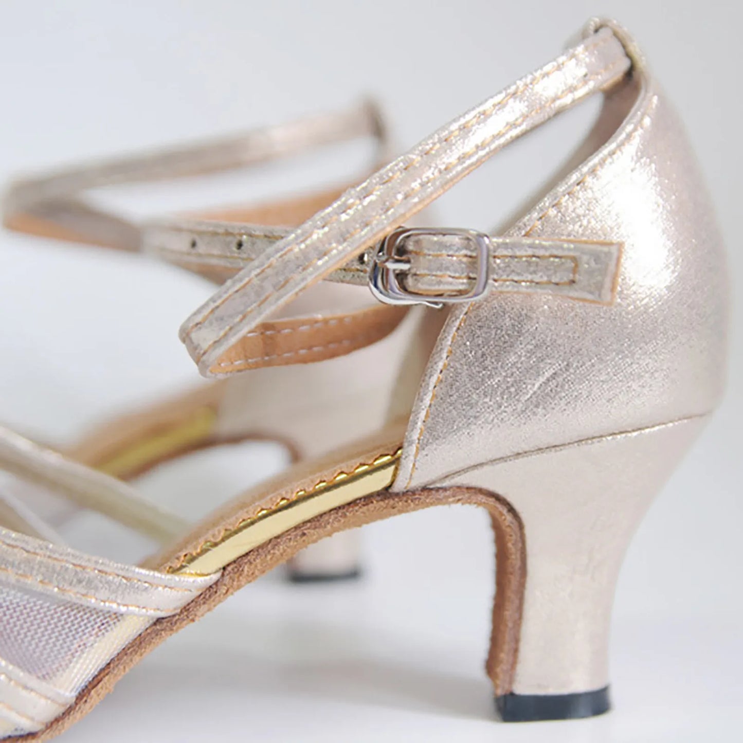 Fashion Latin Dancing Shoes Women Soft Rubber Sole Closed Toe Modern Tango Ballroom Party Lady Sequins Latin Dance Shoes