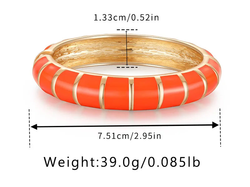 Multicolor Enamel Metal Bangles For Women New Designed Fashion Trendy Jewelry Accessories Gifts Bohemia Fancy Styles Bijoux