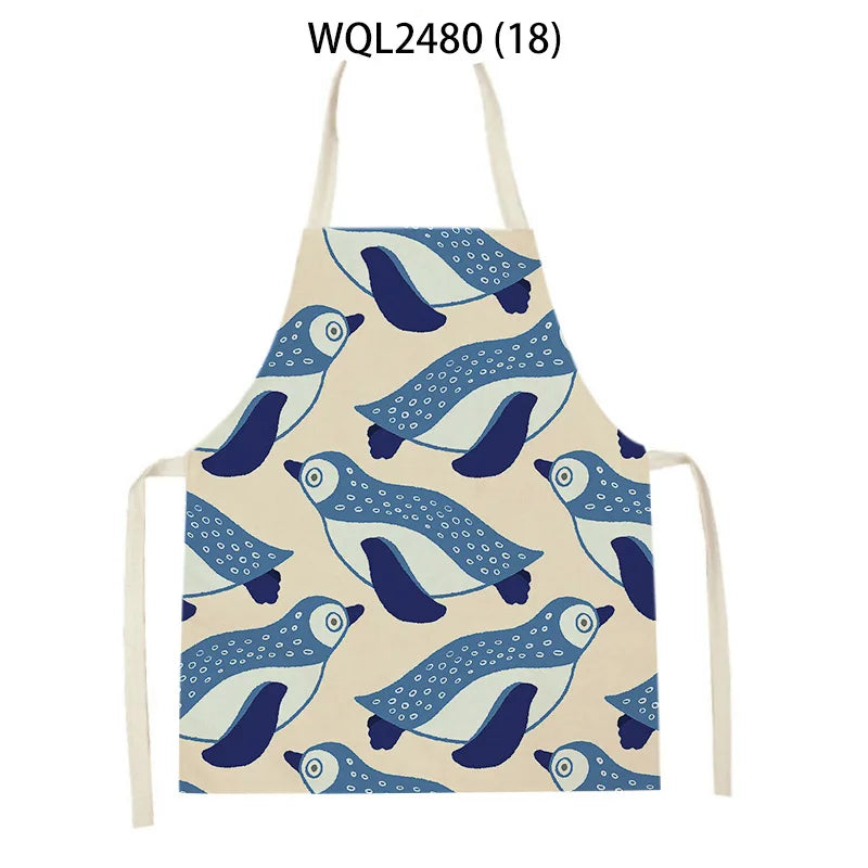 Kitchen Aprons for Women Linen Bibs Household Cleaning Apron Home Waterproof Chefs Cooking Baking Apron for Child