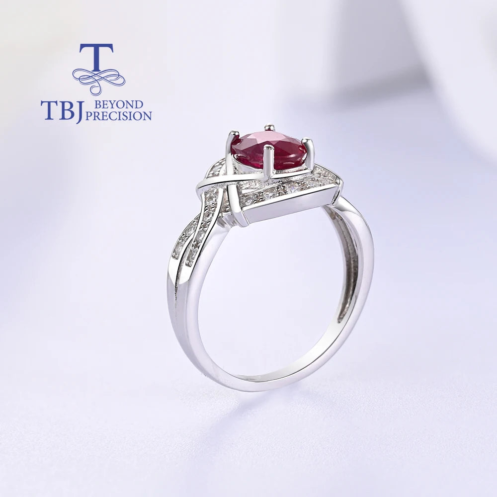 Gorgeous design natural filled ruby ring precious gemstone exquisite 925 sterling silver jewelry for women