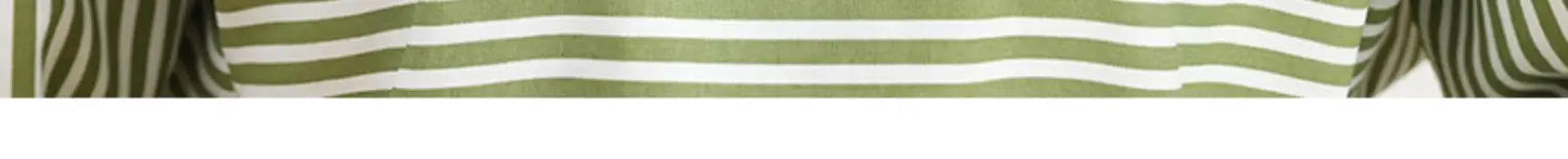 Fashionable Striped Apron For Home Kitchen Cooking Long Sleeved Women's Cute Anti Stain Work Dining Work Clothes Smock