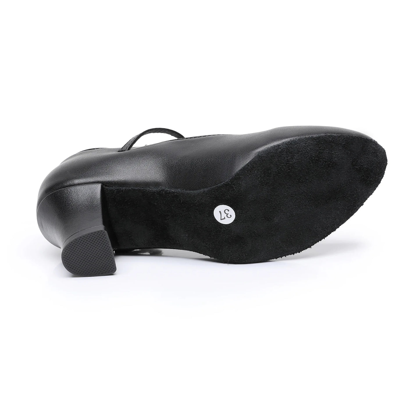 2025 Ladies Latin dance shoes black modern jazz dance shoes ballroom teacher shoes pu dance sneakers high heels 5.5cm