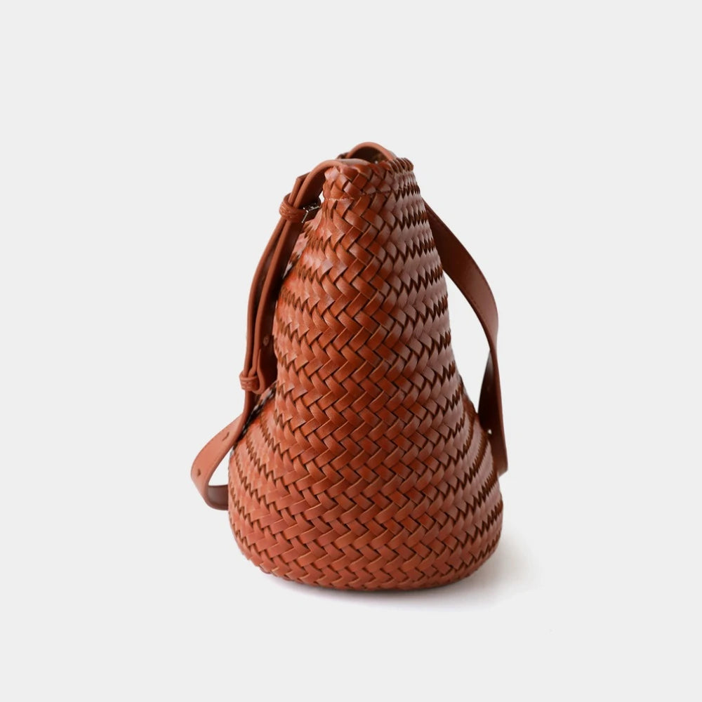 Motingsome Handwoven Bag Women's Bucket Luxury Designer Bags Niche Casual Bucket Bag Handmade French Retro Shulder Purse 2025