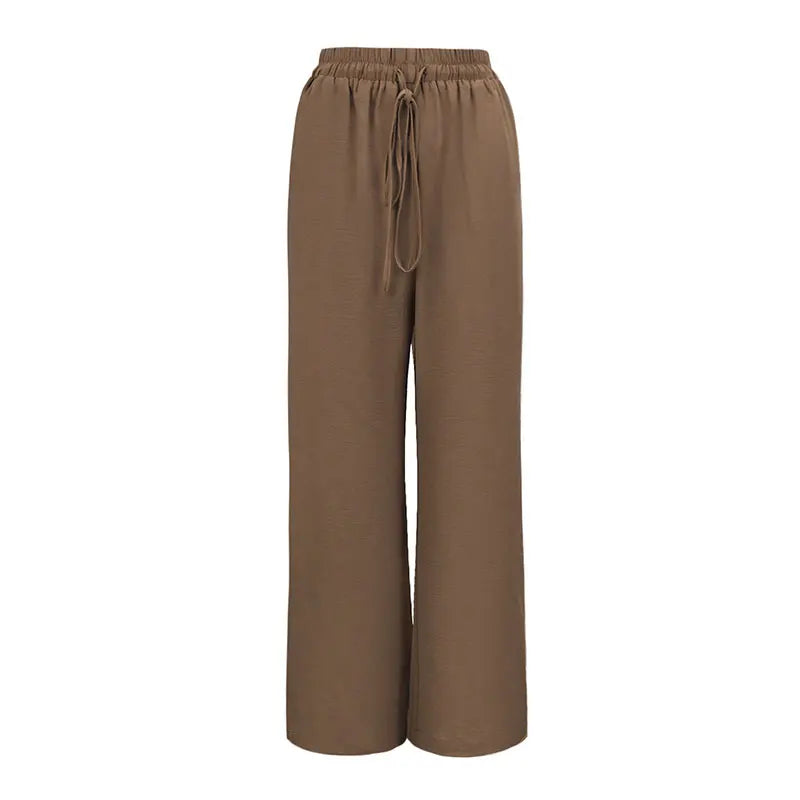 Women Trousers Summer New Fashion Streetwear Basic Straight Casual Slim Striped Pants Lady Sexy Solid Simple Versatile Trousers