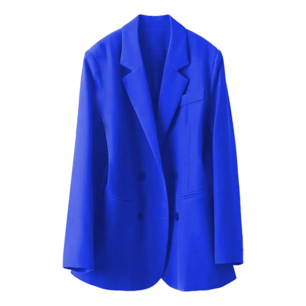 Women Suit Coat Women Suit Coat Elegant Lapel Double Breasted Suit Jacket for Women Stylish Office Lady Coat with Pockets Solid