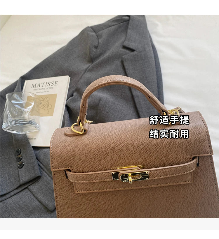 Stylish High-End Minimalist Handbag For Women Featuring Trendy Design And Large Capacity Solid Color Crossbody Bag Luxury