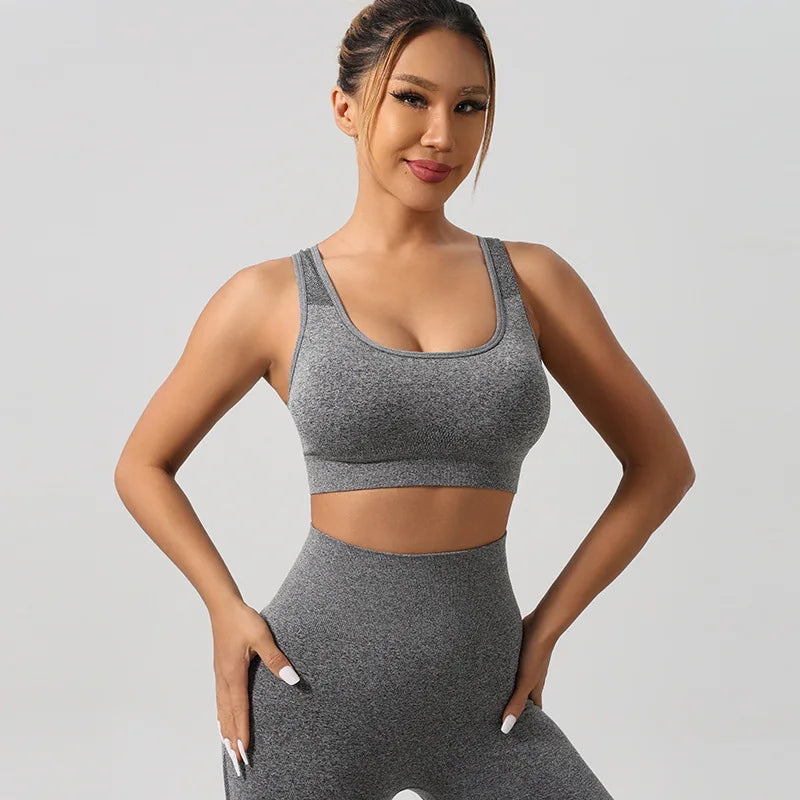 Women Sport Bras Yoga Shirt Fitness Running Vest Underwear Padded Bra Crop Sports Workout Top Wireless Push Up Brassiere New