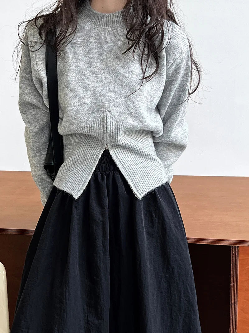 Sweater Women Winter Pullover Girls Sweater Oversize Knitting Tops Vintage Long Sleeve Fall Female Knitted Outerwear Warm Pull