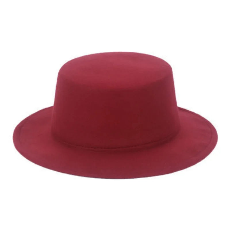 Hats for Women Men Luxury Fedora Hat Panama Wide Brim Autumn Winter Sunhat Wedding Flat Top Cap Elegant Ladies Bowler Hats