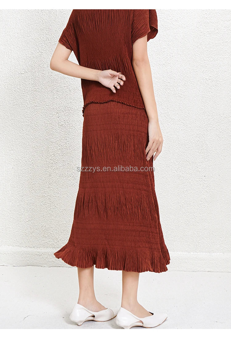 Women's Skirts 2025 Latest Designs Long Skirts for Women Casual Pleated Design High Quality Skirts for Ladies