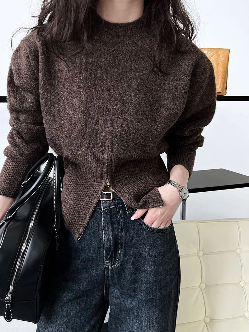 Sweater Women Winter Pullover Girls Sweater Oversize Knitting Tops Vintage Long Sleeve Fall Female Knitted Outerwear Warm Pull