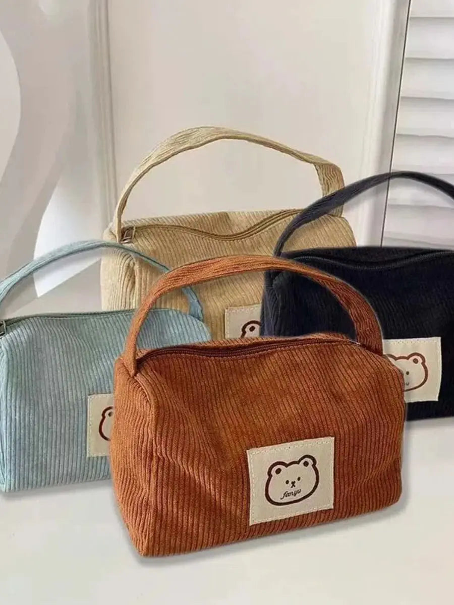 Cosmetic Bags for Women Plush Cute Handbag Summer Fashion Soft Comfortable Large Capacity Trendy Handbag for Women With Handle