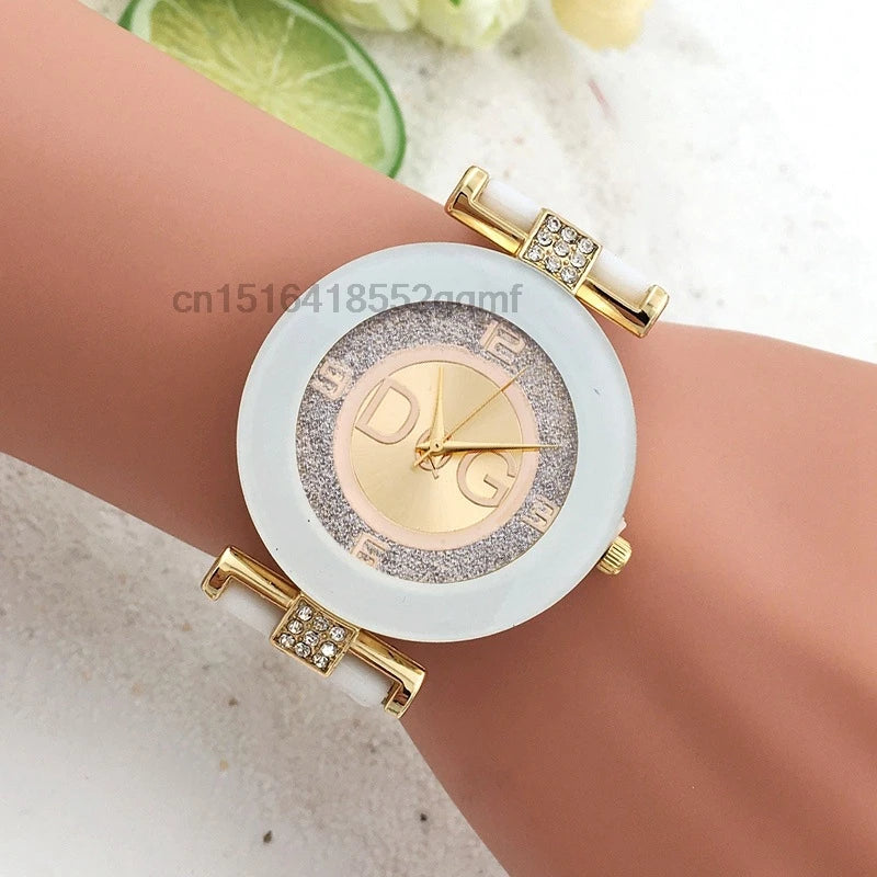Womens Wristwatch Fashion Men Diamond Quartz Watches Silicone Luxury TVK Brand Relojes Digitales Femme Watch For Women Bracelet