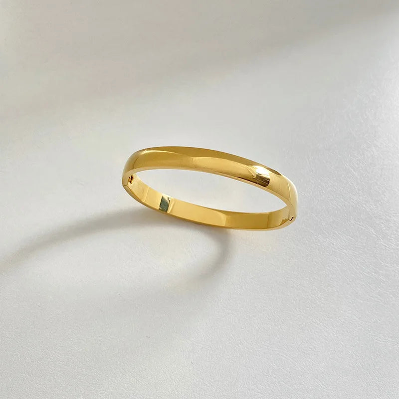 Stainless steel bangles for women minimalist simple bangles stainless steel jewelry new in non tarnish 2024