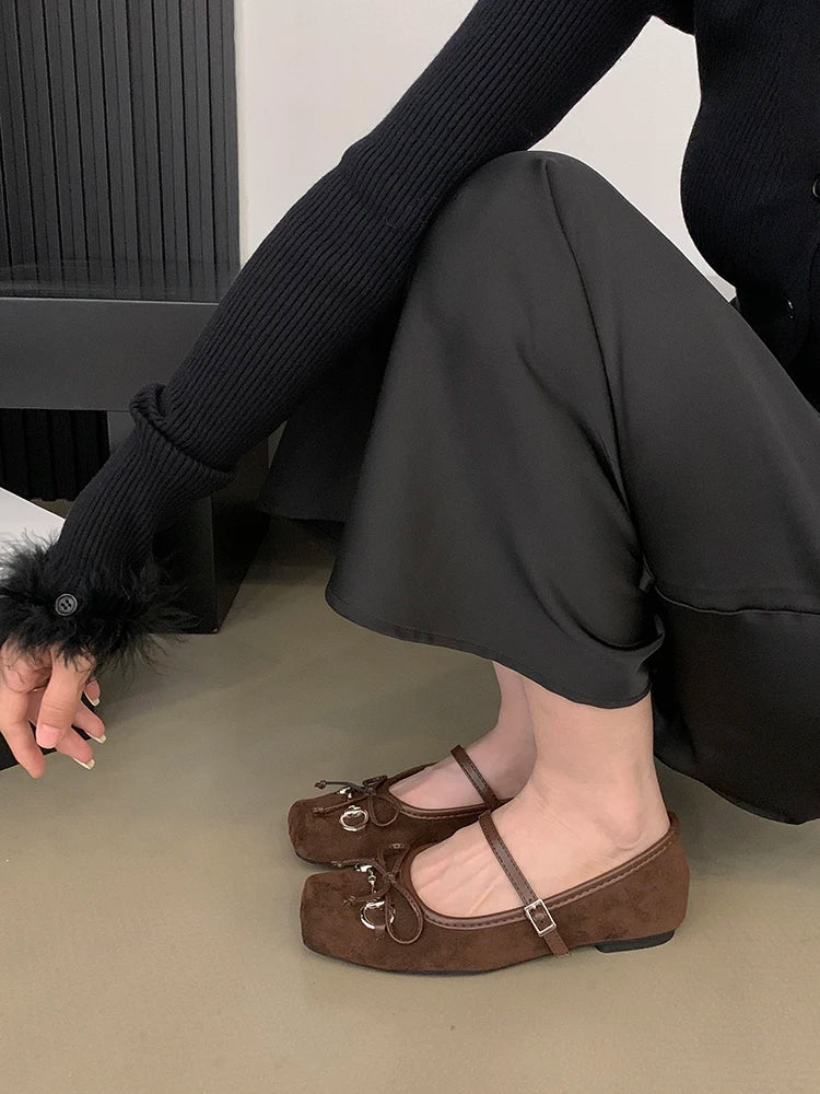Shoes Woman 2024 Square Toe Autumn Elegant Female Footwear New Fall Summer Moccasin Dress Mary Janes Shoes Woman 2024 Female Foo