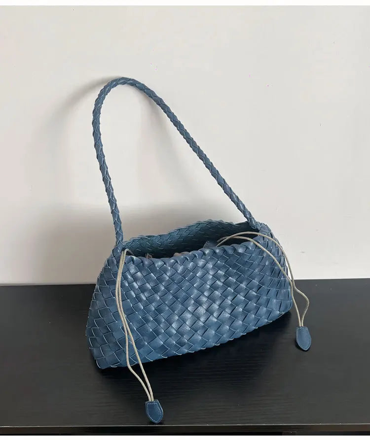 Hand woven armpit bag, women's new high-end and versatile retro handbag, single shoulder mother bag