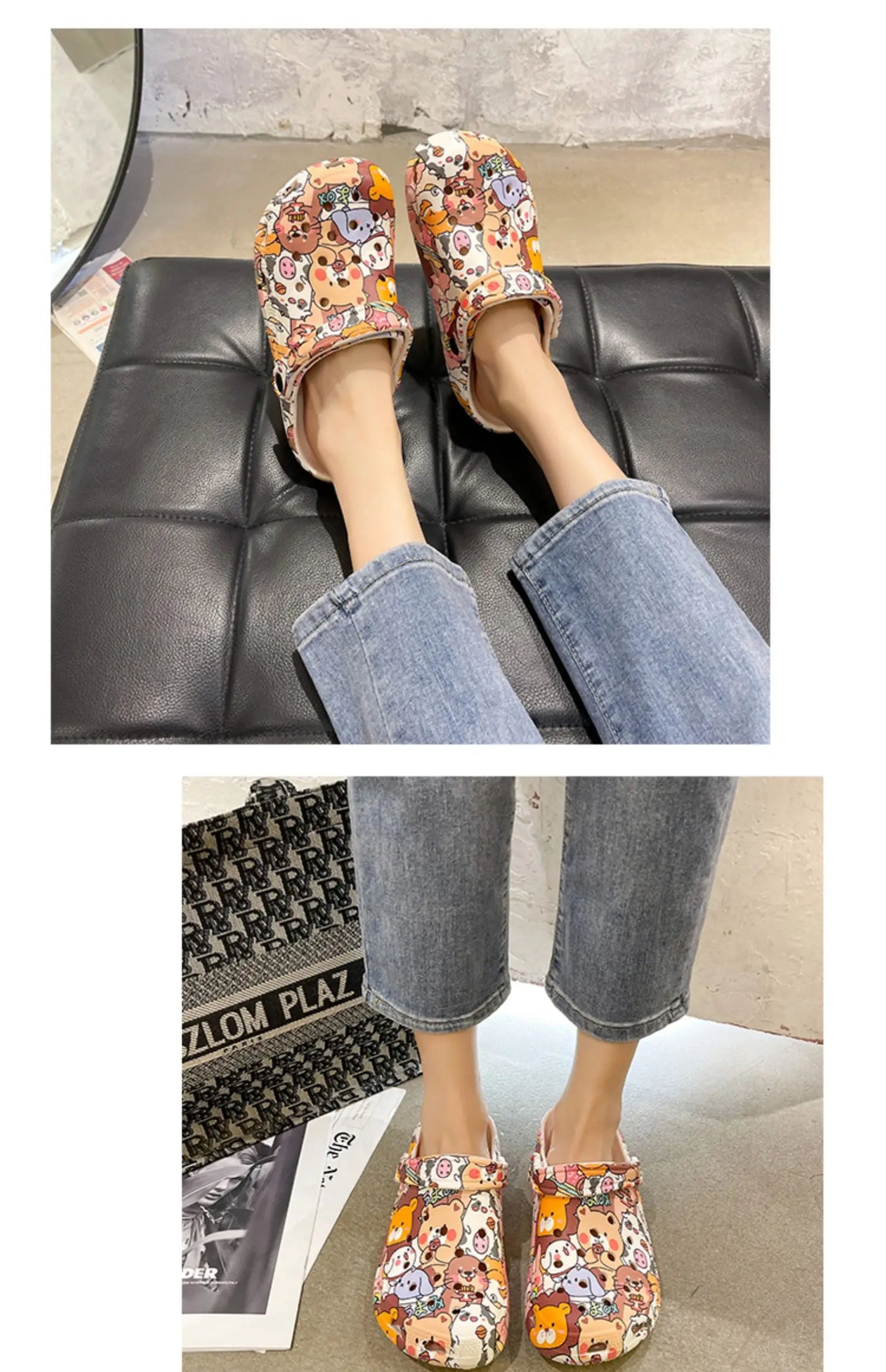 Slippers Casual Summer Women's Shoes Cover Toe Platform Shale Female Beach Slides Luxury Flat Sabot Fashion House Slippers Platf