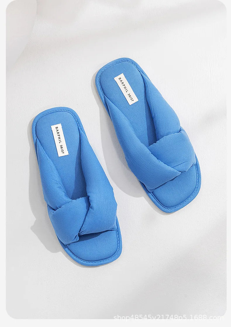 Slippers women's spring 2025 new non-slip, silent and comfortable four-season indoor home slippers women