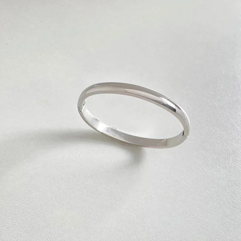 Stainless steel bangles for women minimalist simple bangles stainless steel jewelry new in non tarnish 2024