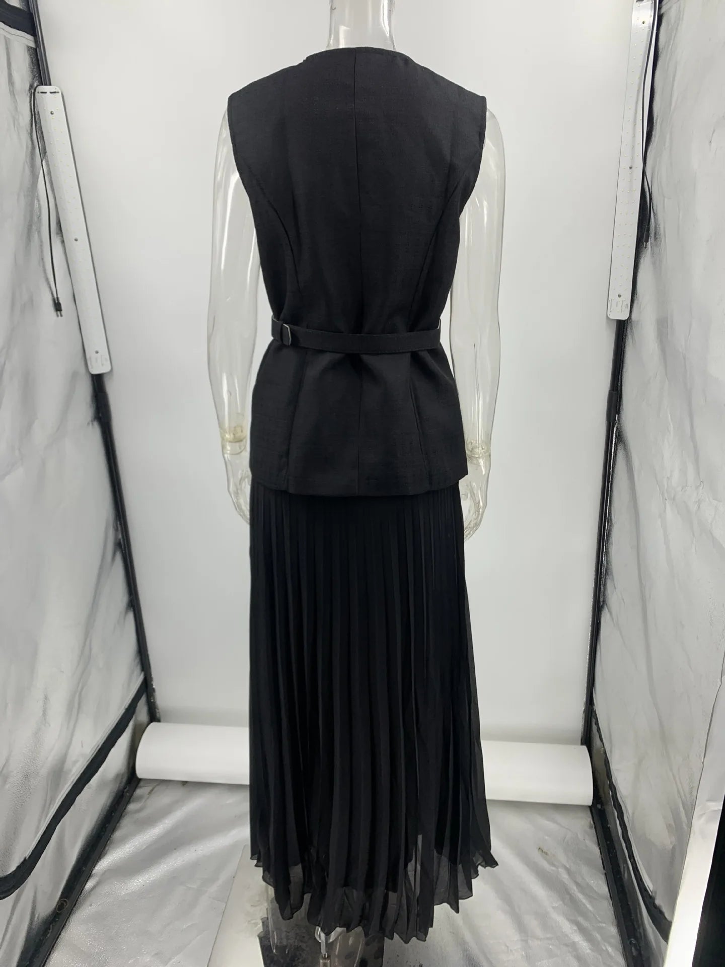 Elegant Long Dresses 2 Piece Set Women Summer Autumn Top Single Breasted Tweed Jacket A Line Chiffon Maxi Skirts Suits Outfits
