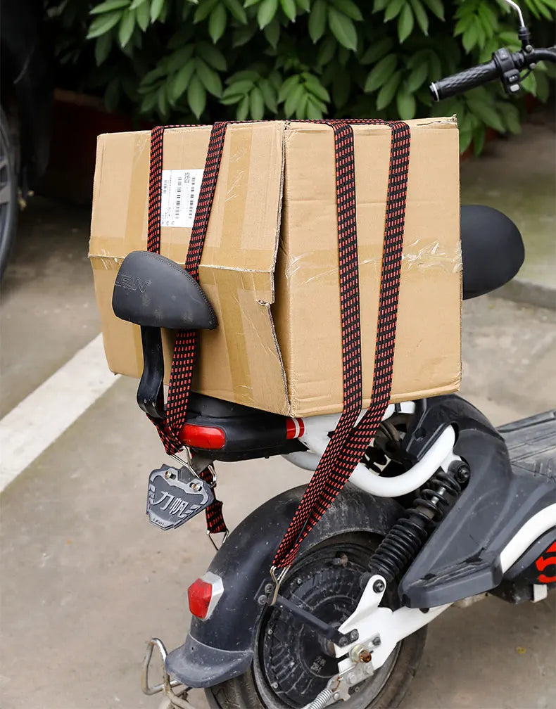 Motorcycle Elastic Belt Rubber Strap Elasticated Luggage Roof Rack Tension belt Portable Fixed Band Hook Bike Bicycle Accessory