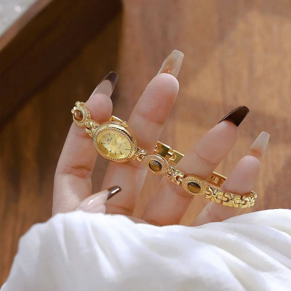 Elegant Women's Bracelet Watch Exquisite Melard Color Quartz Wristwatch Portable Simple Ladies Business Watches Female Gift