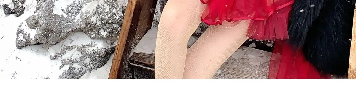 Elegant Women Two Piece Outfit Red Corset Crop Top Tulle Mini Skirt Slim Fit Sexy Summer Party Clubwear Chic Stylish Look 2025