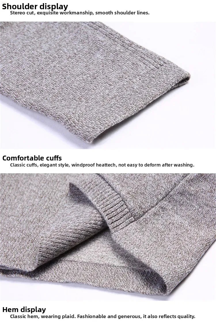 Sweater Coats Men New Fashion 2025 Autumn Men's Slim Long Solid Color Knitted Jacket Fashion Men's Casual Sweater Cardigan Coats