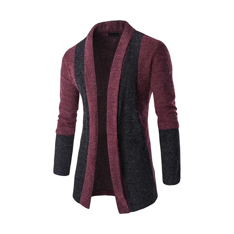 Sweater Coats Men New Fashion 2022 Autumn Men's Slim Long Solid Color Knitted Jacket Fashion Men's Casual Sweater Cardigan Coats
