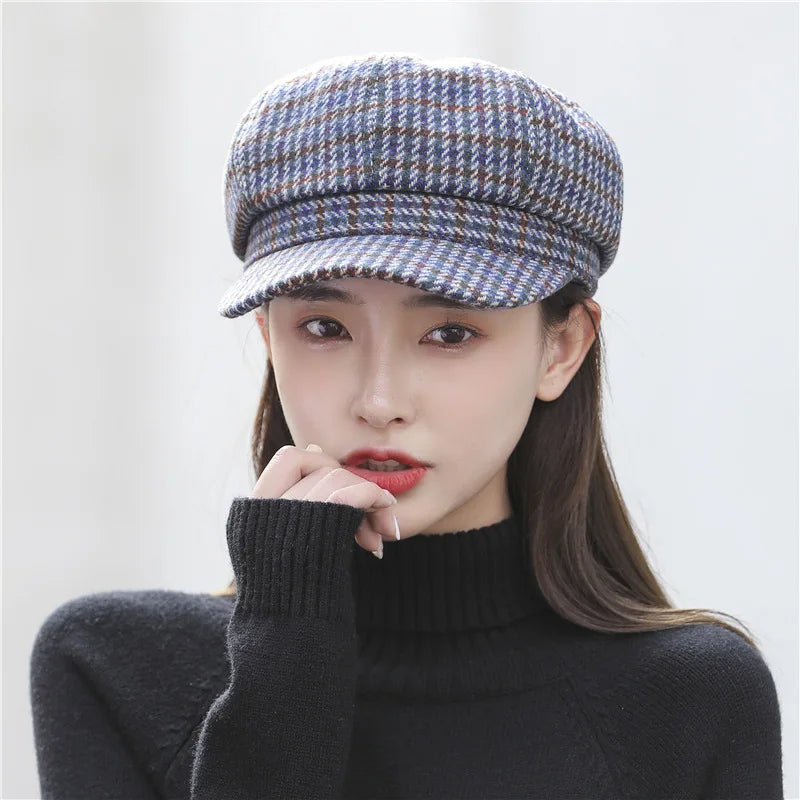 Hats For Women Winter Warm Age-reducing Fashion Beret Army Octagonal Cap Casual Peaked Cap Feminino Boina S54