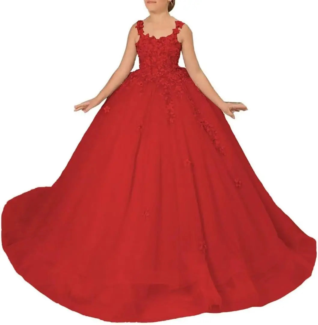 Kingbridal Flower Girl Dresses for Wedding Lace Princess First Communion Formal Dresses Tulle Pageant Ball Gowns Princess Dress