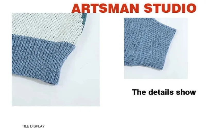 Shark Sweater Men Winter Cartoon Harajuku Korean Y2k Oversized Turtleneck Hip Hop Loose Knit Jumper Pullover High Collar Sweater