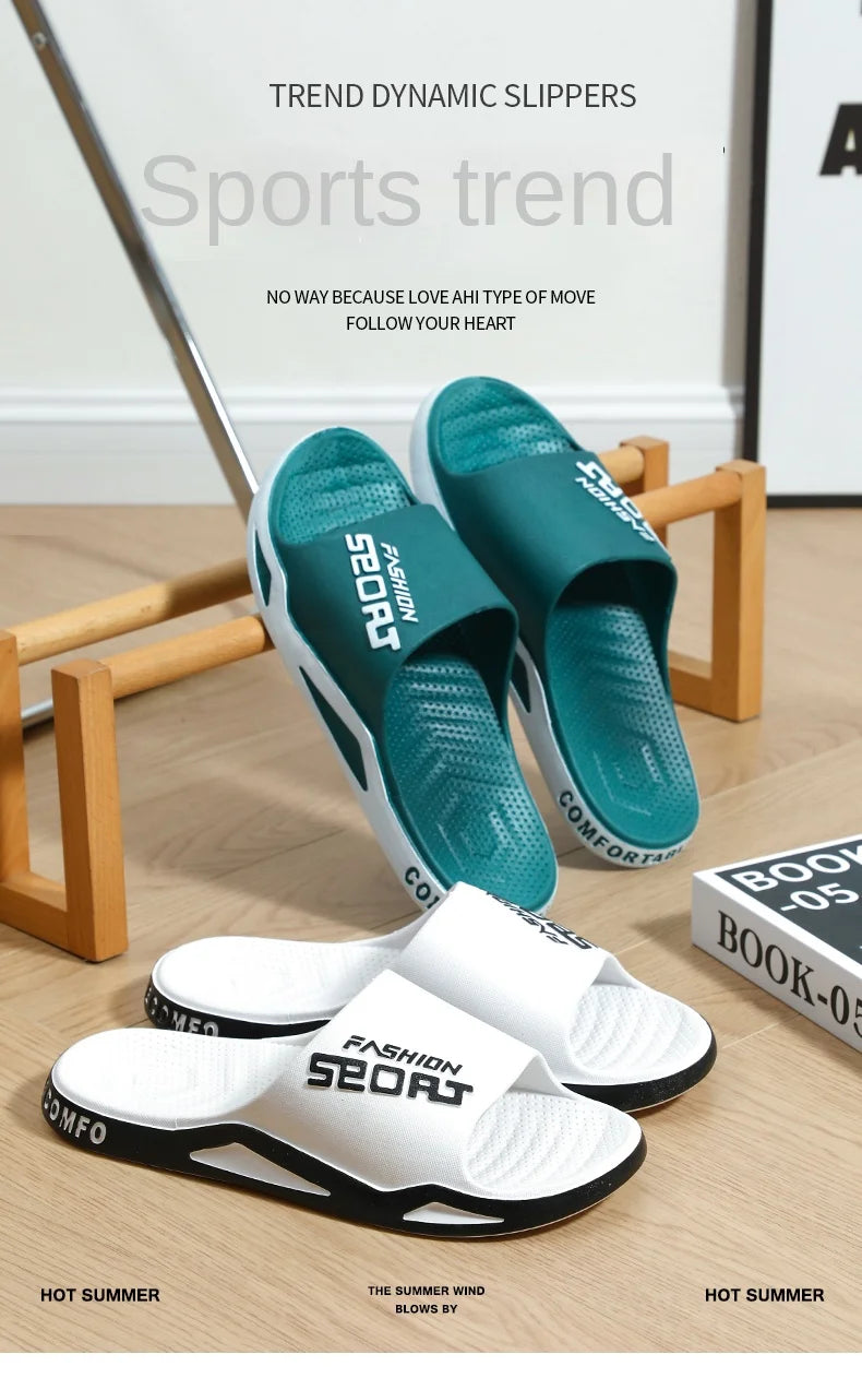 Slippers for men can be worn externally in summer. Trendy bathroom, bathroom, non-skid home, indoor, and home sandals for men
