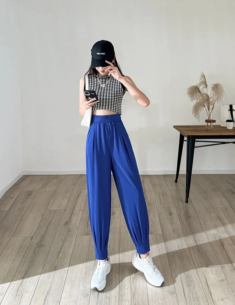 Female Trousers New In Pencil Women's Harem Pants Xxl Trends 2025 Outfits High Quality One Size Chic and Elegant Original G 90s