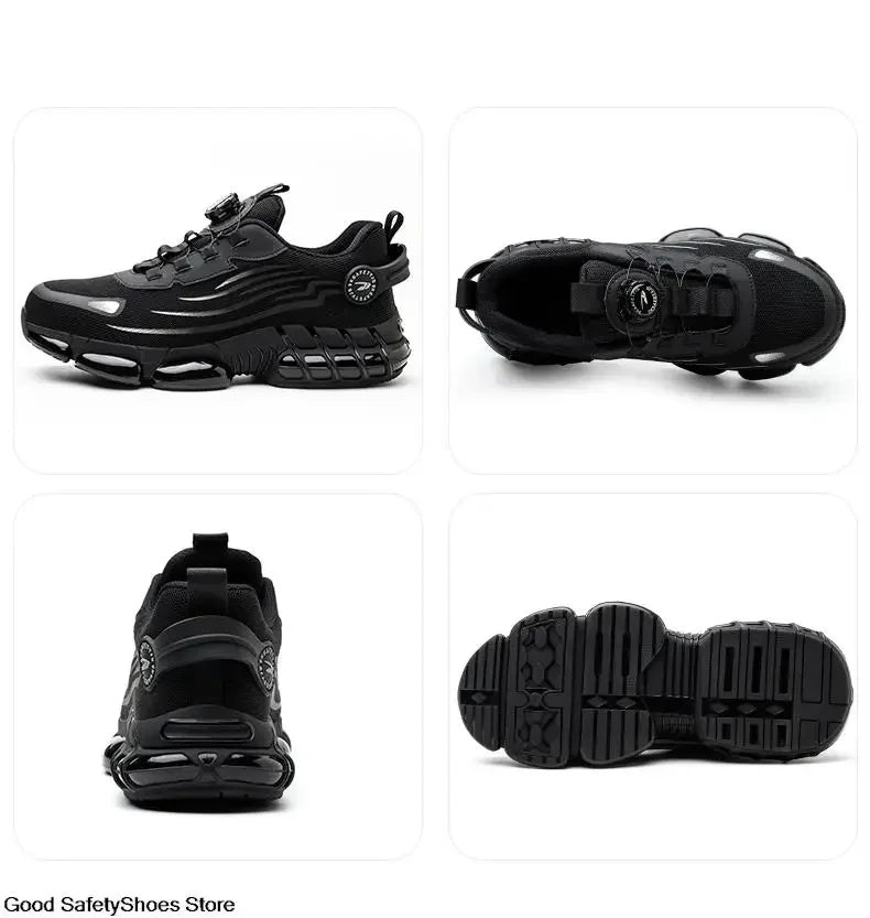 Indestructible Steel Toe Protective Safety Shoes Slip Resistant Abrasion Resistant Work Shoes Men Tough Comfortable Sneaker ﻿