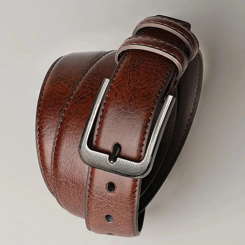 Belt Men's High-End Belt Trendy Men's Belt Fashion Versatile Cross-border Business Belt Pin Buckle