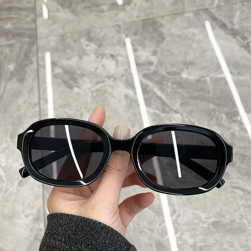 2022 New Fashion Vintage Sunglasses Women Brand Designer Retro Rectangle Sun Glasses Female Ins Popular ellipse Square Eyewear