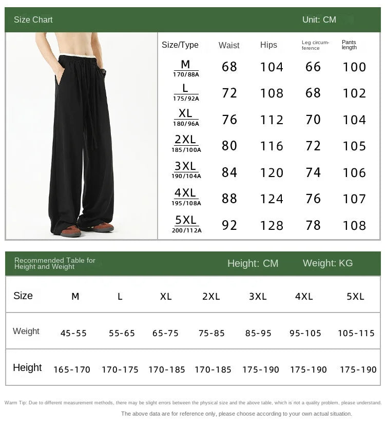Trousers for Men Leisure Comfortable High Waist Baggy Pants Breathable Jogging Outdoor Fashion Neutral Design New Sweatpants