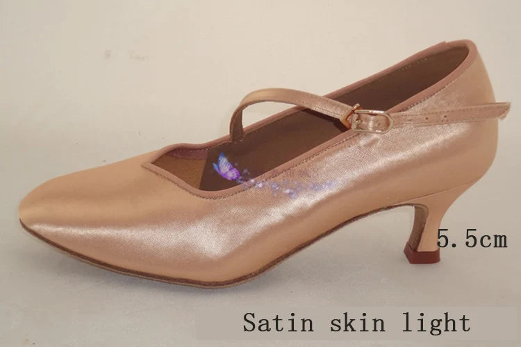 Sneakers Latin Dance Shoes Brand Women High Quality Satin Ladies Aerobics Girl Buckle Dancing SALSA BDD 138 Cowhide Sole White
