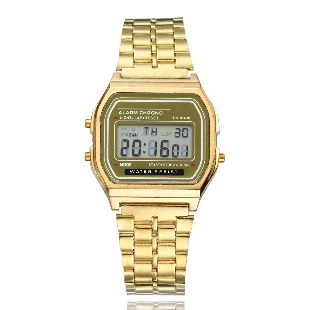 2025Digital Watches For Men Sports Waterproof Bracelet Clock Gold Electronice LED Wristwatch Women