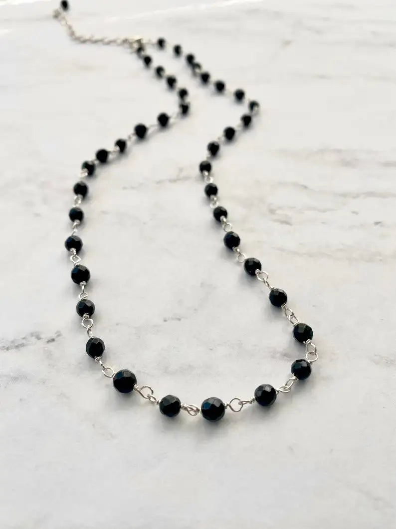 Handmade necklace made of real semi-precious stone and freshwater pearls Crystal Jewelry Cluster Necklace