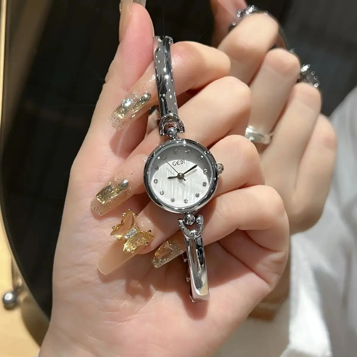 Fashion Top Brand Ladies Wristwatch Full Steel Waterproof Small Dial Quartz Silver Women Dress Watch Reloj Mujer Montre Femme