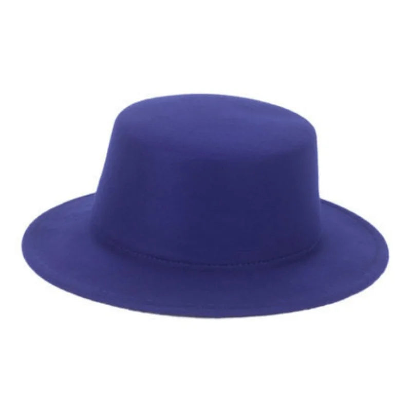Hats for Women Men Luxury Fedora Hat Panama Wide Brim Autumn Winter Sunhat Wedding Flat Top Cap Elegant Ladies Bowler Hats